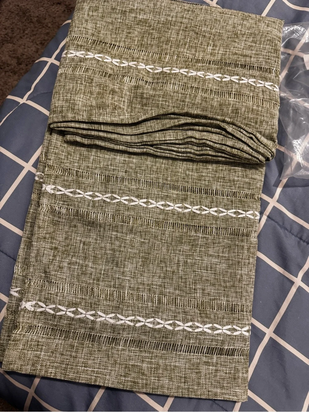 Green Linen-Feel Tablecloth for Dining Table